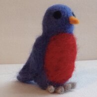 felted bluebird